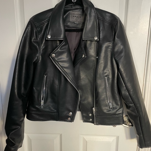 BLANK NYC Black Moto Zip Jacket Sz L - Picture 2 of 7